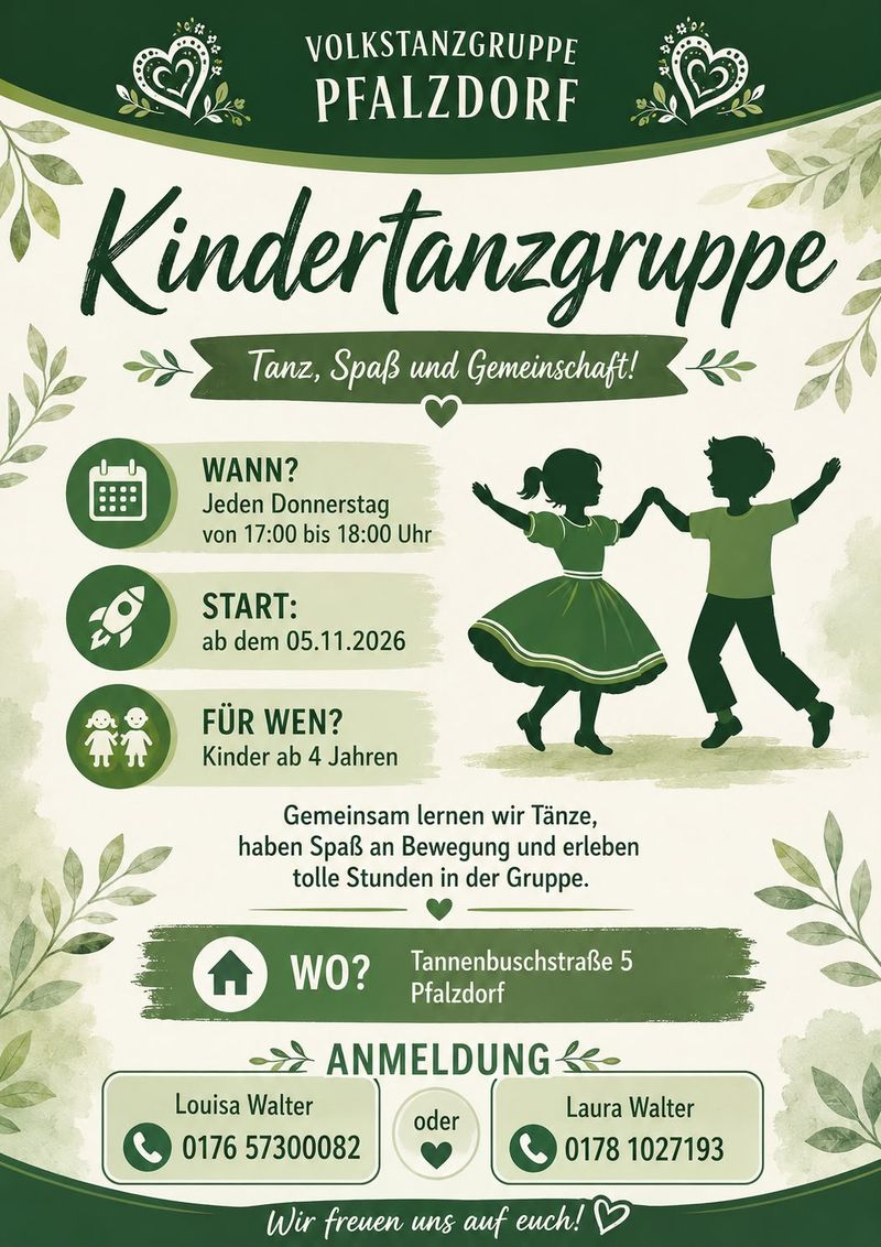 Plakat Kindertanzgruppe